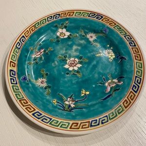 Chinese Peranakan Porcelain Dish Turquoise ground - Republic Period